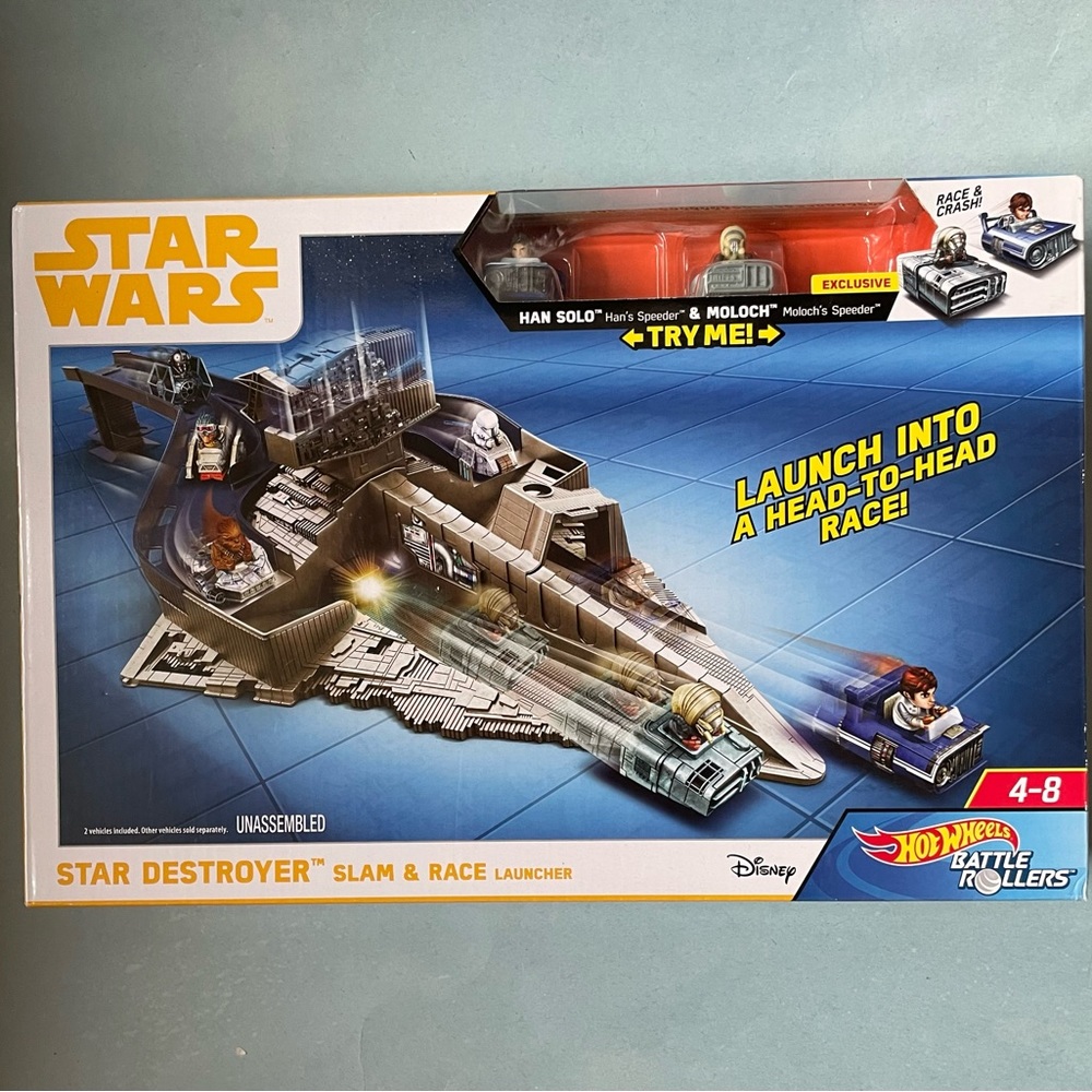 NWT Hot Wheels Star Wars Star Destroyer Slam & Race Launcher Play Set